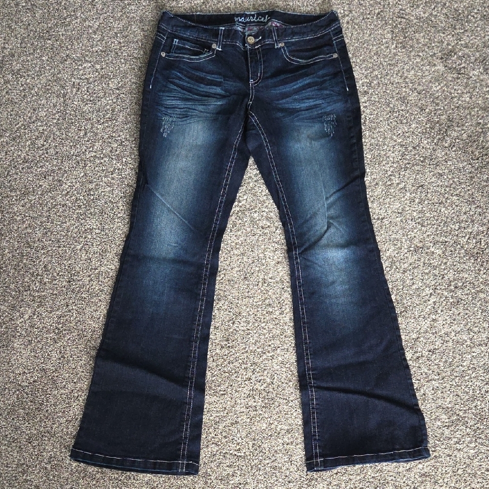 Maurices Dark Blue Flare Jeans Size 11/12 Long NWOT
